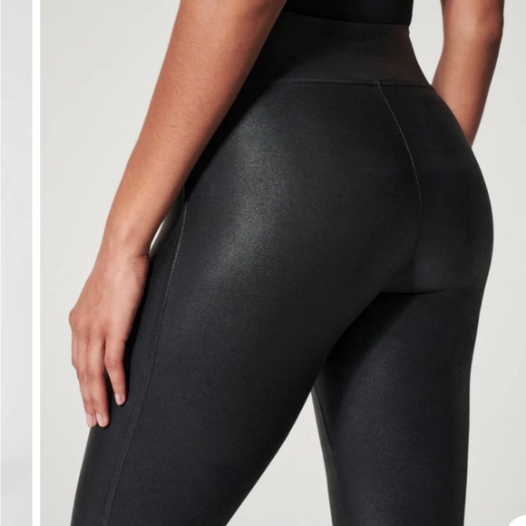 NWT SPANX Faux Leather Leggings - Black - XL - Picture 2 of 4